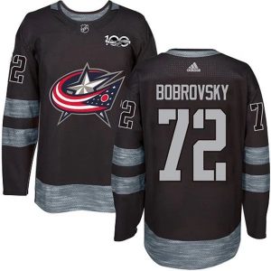 Herren Columbus Blue Jackets Eishockey Trikot Sergei Bobrovsky #72 1917-2017 100th Anniversary Schwarz Authentic